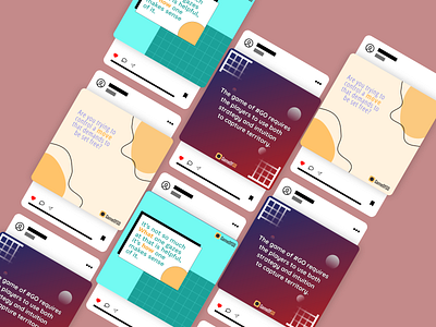 Instagram posts for Game of GO design instagram post socialmedia ui