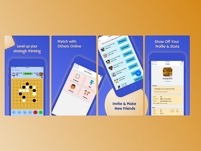 Game of GO iOS app screenshot mockup