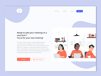 Hypothetical meeting app design figmadesign illustration