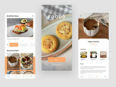 Food app app design figma food mobile newwork recipe web