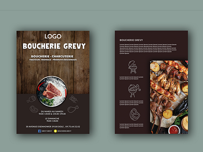 FOOD FLAYER 2 butcher designe designer flayer graphic design idea meat photoshop ui uix
