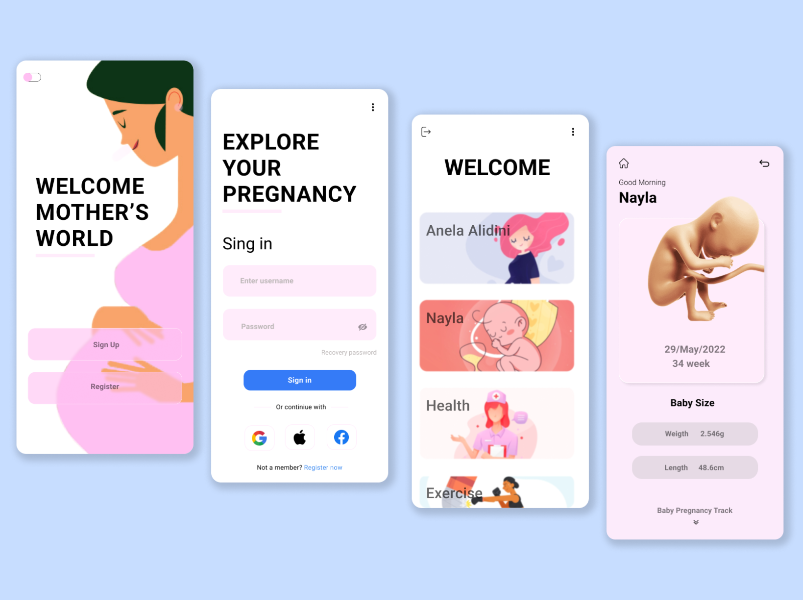 Baby_App_Concept by Alden Alidini on Dribbble
