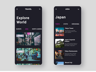 Travel App app design mobileapp product travel ui uix uixdesign