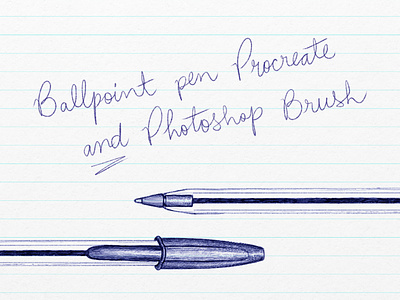 Giveaway! Ballpoint pen brush ballpoint ballpointpen brushes freebie freebrushes freedownload giveaway photoshop procreate supplies
