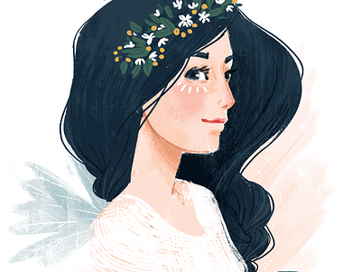 Magic editorial editorial illustration florals illustration portrait portrait illustration woman illustration woman portrait