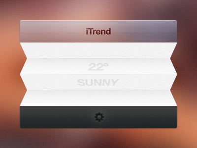 iTrend app bars fold footer header icon ios iphone menu settings trend
