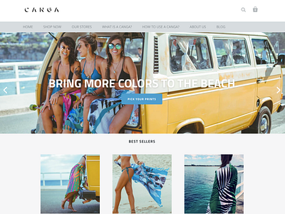 Canga Beach b2c ecommerce website