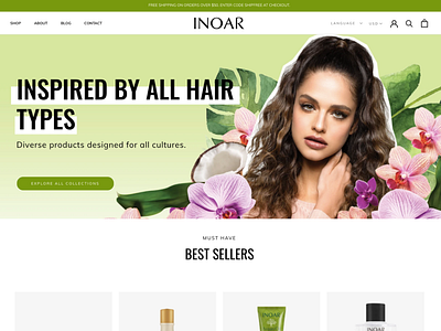 Inoar Beauty Products b2c ecom ecommerce website