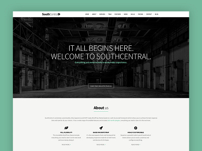 SouthCentral parallax theme web design wordpress