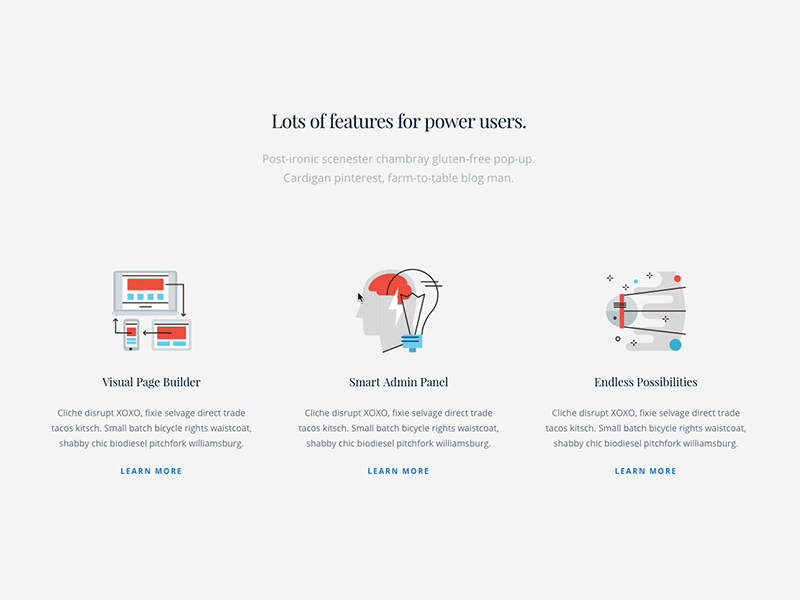 Animated Features Boxes box shadow animation html css web design