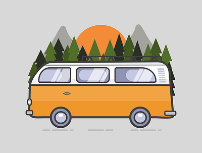 Vintage Volkswagen Part II affinity affinitydesigner design flat icon illustration nostalgia ui ux web