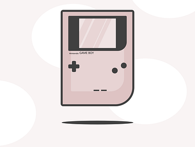 Gameboy affinity branding design flat games illustration nintendo nostalgia pink ui