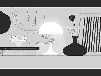 LP - Panthella Portable 2d animation design film gif hand inspiration lamp mograph motion graphic recent short video