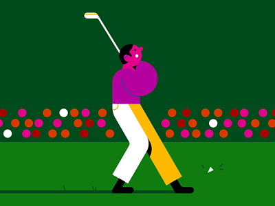 Golf player ✨ character character design golf illustration player sport styleframe vector