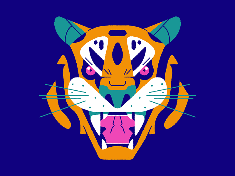 Amur Tiger animal earthday illustration imessage loop madewithcare sticker tiger
