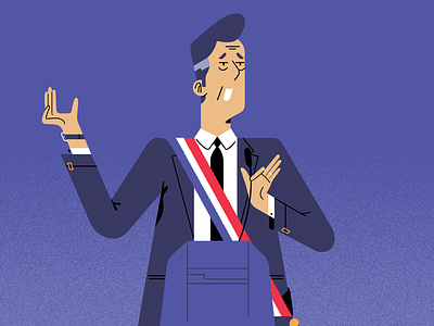 French politician character editorial illustration magazine photoshop politician