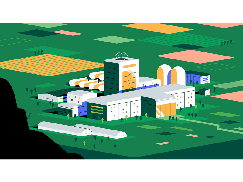 HQ. environment design video styleframe photoshop illustration