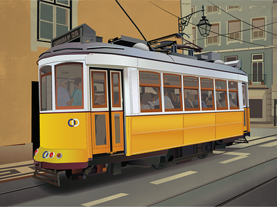 Mist of History - Lisbon Trams design illustration lisbon portfolio portugal vector