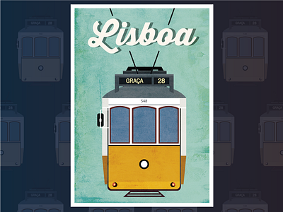 Retro Tram Illusration