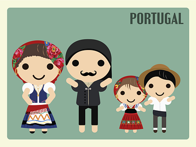 Traditional Portuguese Clothing chibi cute design illustration lisbon portfolio portugal vector