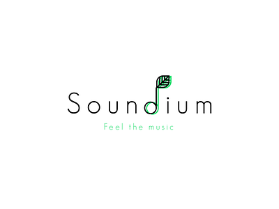 soundium - logo challenge icon identity logo minimal typography vector