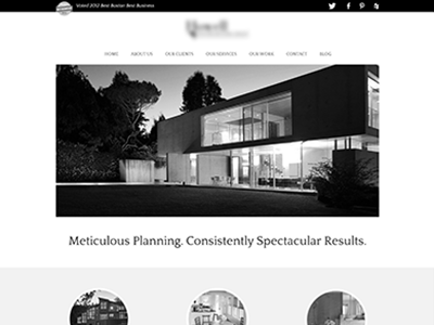 Homepage B&W High Fidelity Wireframe