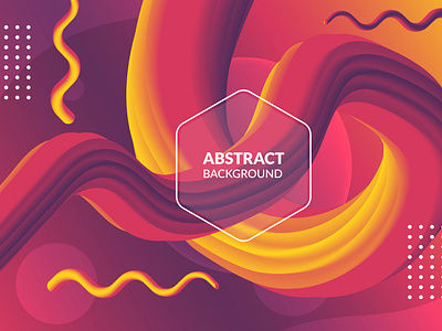 Abstract background with 3d fluid shapes Premium Vector