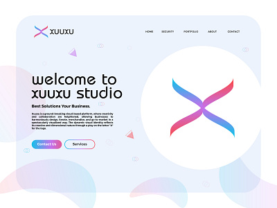 XUUXU animation app branding design flat icon illustration lettering minimal typography