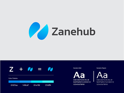 Zanehub animation app branding design illustration lettering logo minimal typography ui