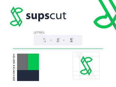 supscut Logo Design animation branding illustration illustrator lettering minimal typography ui web website