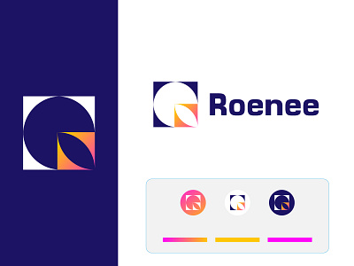 Roenee_ Logo design animation app branding design icon illustration lettering logo minimal typography ux