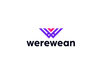 werewean animation app branding company logo corporate identity design flat lettering logo minimal ui vector web