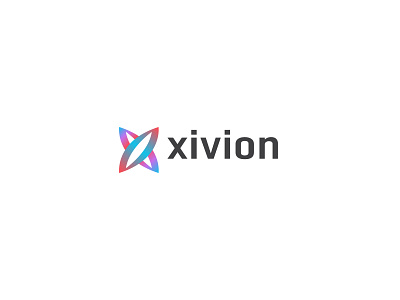 xivion animation app branding design icon illustration logo minimal vector web x logo design