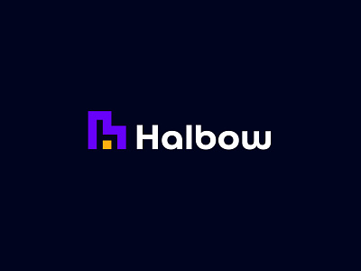 Halbow H Letter Logo app concept creative creative design credit card flat font graphic design icon lettering logo minimal ui ux vector vector art web design xd design