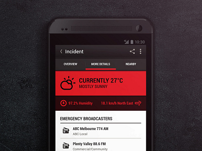 EmergencyAUS android app application emergency interface ios ui user interface weather