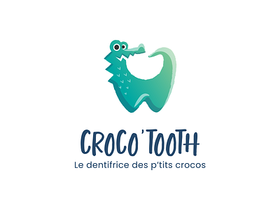 Logotype Croco'Tooth branding design illustration illustrator logo typography ui vector
