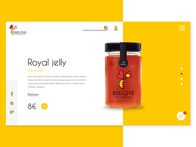 Organic honey website Beelove design icon ui ux web website