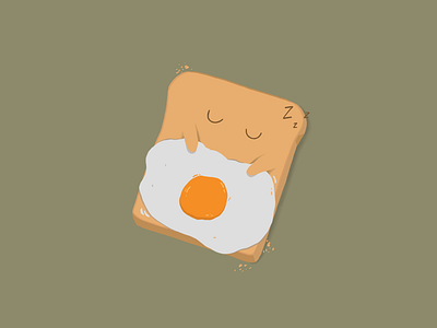 Egg art design digitalart eggs illustration illustration art illustrator sleeping toast
