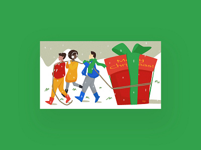 Christmas Card branding design flat illustration illustrator vector