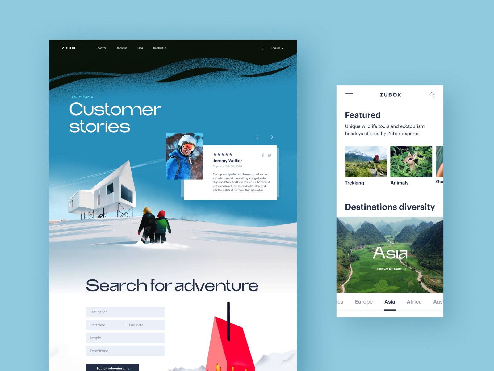 Ecotourism Website UI Design by tubik on Dribbble