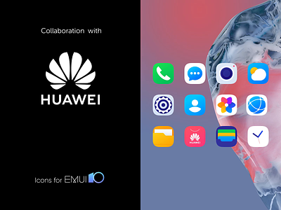 Icon Design for HUAWEI EMUI 10 android animation app icons design design studio graphic design huawei icon set icons icons design interaction interface mobile mobile design mobile ui os ui user experience user experience design ux