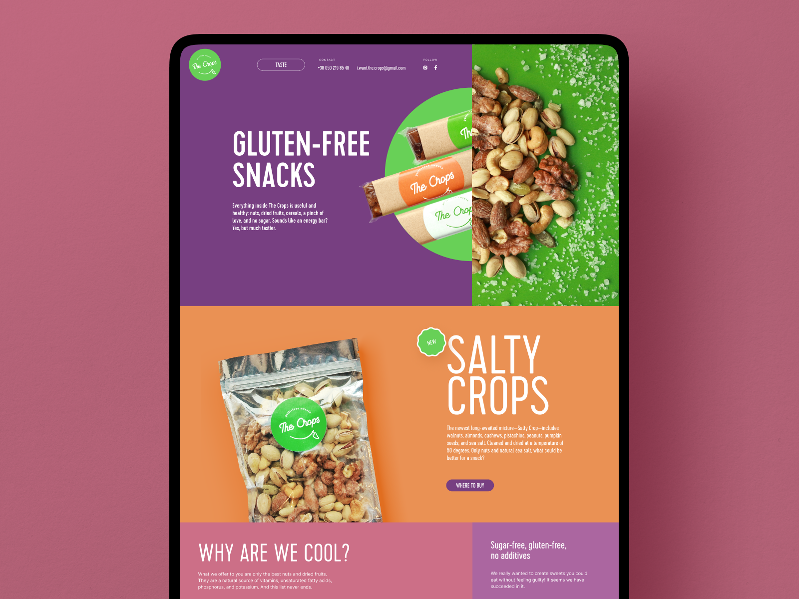Healthy Snacks Website by tubik on Dribbble