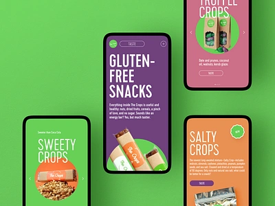 Healthy Snacks Mobile Website design design studio ecommerce food graphic design healthy eating healthy food healthy lifestyle interaction interface mobile mobile website promotion ui user experience ux web web design web marketing website design