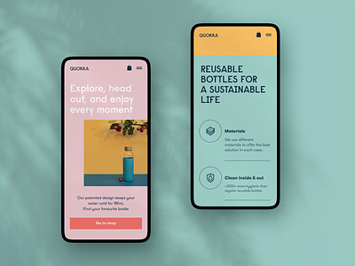 Eco Bottles Website for Mobile