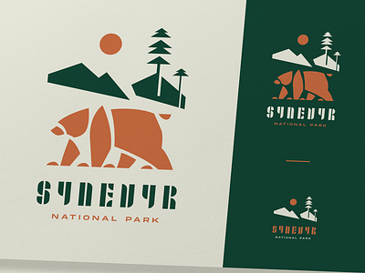 National Park Logo Design animal bear bear logo brand design branding design design studio environment graphic design identity illustration logo national park nature traveling typography ui ukraine user experience ux