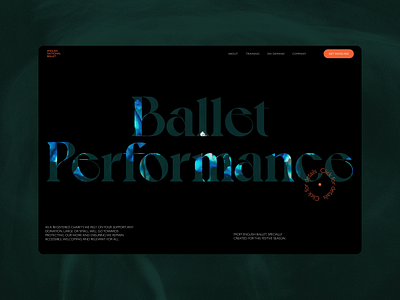 Ballet Company Website Motion animation art ballet company website dance dark ui design design studio graphic design interaction interface motion design ui user experience ux web web design web page design website concept website design