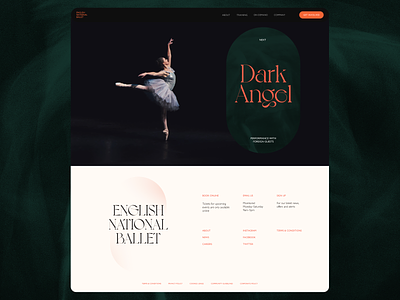 Ballet Company Website Design ballet company website dance dancer design design studio footer graphic design interaction interface performance performing arts theatre ui user experience ux web web design website website design