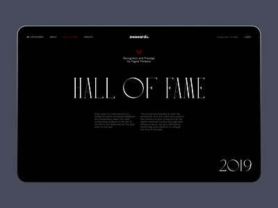 Annual Awwwards 2020: Hall of Fame