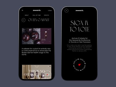 Annual Awwwards Mobile Website