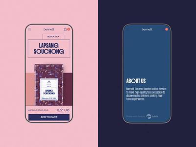 Bennett Tea Mobile Website Interactions branding design design studio ecommerce graphic design interaction interface marketing mobile mobile design mobile ui mobile website responsive design tea ui user experience ux web design web marketing website